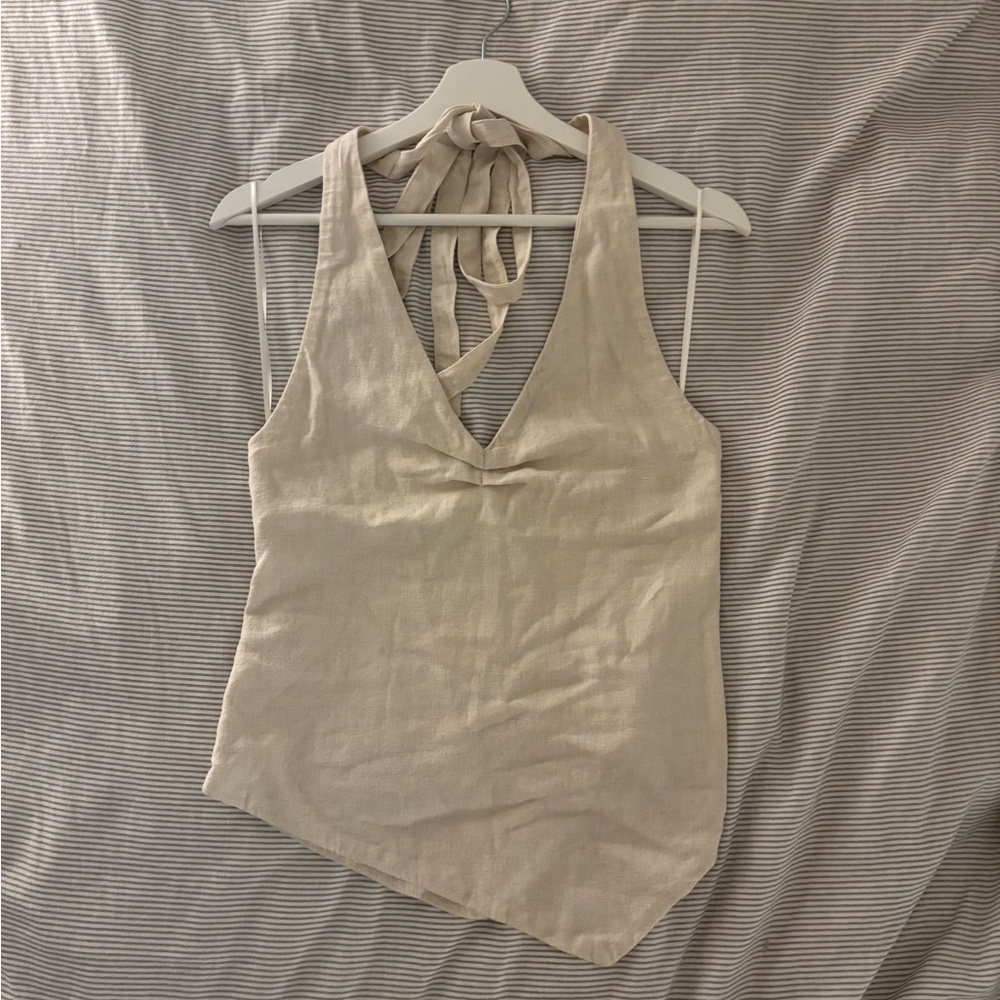 Zara Cream Halter Camisole